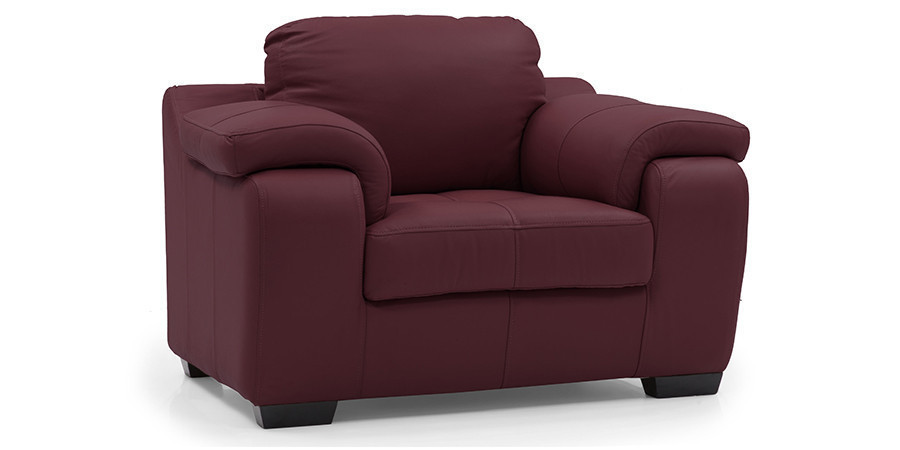 Tribunal Leather Sofa (Wine)